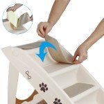 Foldable Dog Stairs with Support Frame