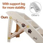 Foldable Dog Stairs with Support Frame
