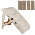 Foldable Dog Stairs with Support Frame