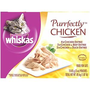 Whiskas Chicken Variety Pack Wet Cat Food 10 Count