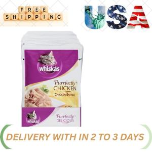 WHISKAS Chicken Wet Cat Food Pouches, 24-Pack