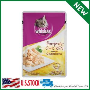 24-Pack WHISKAS Purrfectly Chicken Cat Food 3 oz