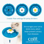 Catit LED Flower Water Fountain with Filter
