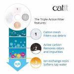 Catit Triple Action Water Fountain Filters, 2 Pack