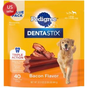 Pedigree Dentastix Mint & Bacon Dog Treats 40ct
