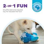 Outward Hound Plush Snuffle Ball Dog Puzzle - Blue