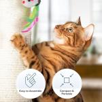 PETMAKER Tall Cat Scratching Post with Toy