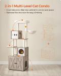Feandrea 2-in-1 Cat Tree with Litter Box