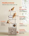 Feandrea 2-in-1 Cat Tree with Litter Box