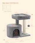 Feandrea Light Gray Cat Tree Tower and Condo