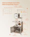 Feandrea 2-in-1 Cat Tree with Litter Box