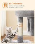 Feandrea 33.1-Inch Cat Tree Tower for Large Cats