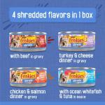 Variety Pack of Wet Cat Food Shreds in Gravy