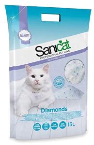 Sanicat Unscented Silica Cat Litter 15L - 2 Pack