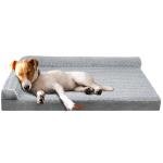Velvet Large Dog Bed with Egg Crate Foam