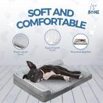 Velvet Large Dog Bed with Egg Crate Foam