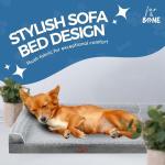 Velvet Large Dog Bed with Egg Crate Foam