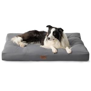 Large Washable Dog Bed Mattress with Cushion, Grey