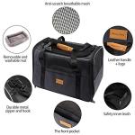 Portable Pet Carrier Bag with Removable Mat and Bowl