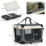 PawHut 70cm Soft Foldable Pet Carrier - Grey