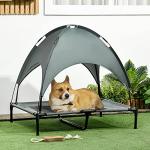 PawHut 92cm Elevated Dog Bed with Canopy