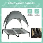 PawHut 92cm Elevated Dog Bed with Canopy
