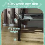 PawHut 92cm Elevated Dog Bed with Canopy