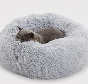 Soft Plush Round Dog Bed for Cozy Comfort
