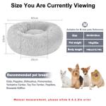 Fluffy Donut Bed for Dogs & Cats - 19.7in