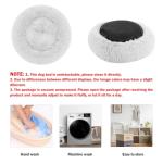 Fluffy Donut Bed for Dogs & Cats - 19.7in
