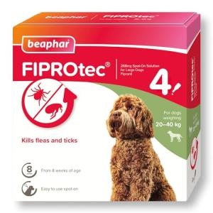 Beaphar FIPROtec Spot-On for Large Dogs - 4 Pack