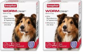 Beaphar WORMclear Tablets for Dogs - 4 Pork-Flavoured