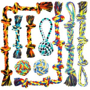 9-Pack Durable Rope Toys for Aggressive Chewers