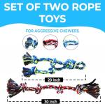 Speedy Panther Dog Rope Toys for Chewers - 2 Pack