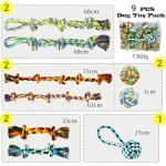 9-Pack Durable Rope Toys for Aggressive Chewers