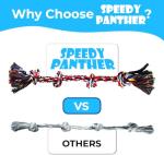 Speedy Panther Dog Rope Toys for Chewers - 2 Pack