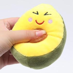 Yellow Avocado Squeaky Chew Toy for Dogs