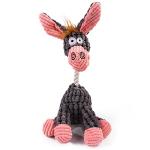 Squeaky Plush Dog Toy - Grey Donkey