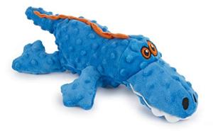 goDog Gators Blue Large Squeaky Dog Toy