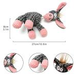 Squeaky Plush Dog Toy - Grey Donkey