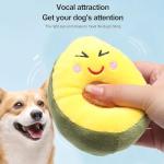 Yellow Avocado Squeaky Chew Toy for Dogs