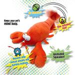 goDog Action Plush Lobster Squeaky Dog Toy