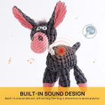 Squeaky Plush Dog Toy - Grey Donkey