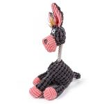 Squeaky Plush Dog Toy - Grey Donkey