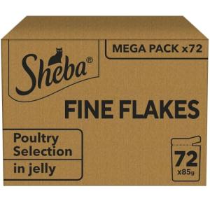 Sheba Poultry Wet Cat Food Pouches - 72 Pack