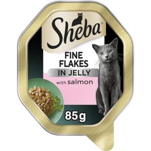 Sheba Salmon Flakes Cat Food Tray 85g