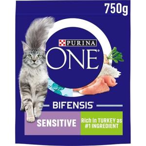 Purina One Sensitive Dry Cat Food - Turkey 750g