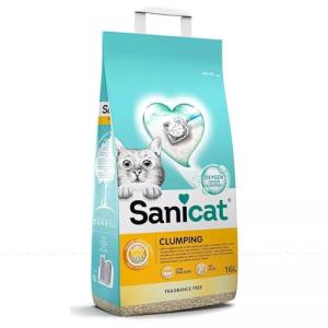 Sanicat Unscented Clumping Cat Litter 16L