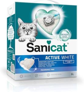 Sanicat Active White Clumping Cat Litter 6L