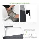 Catit Large Hooded Grey Litter Box with Filter